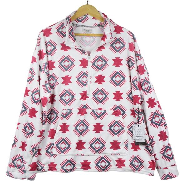 BearPaw Fleece Red 2 Piece Pajama Long Sleeve Top & Short Set Soft Cozy 2X NWT - Picture 2 of 10